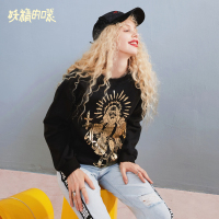 妖精的口袋Y怪味少女卫衣欧货秋装宽松长袖套头上衣女潮J_2