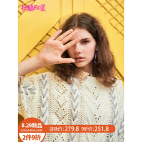 妖精的口袋Y网红毛衣chic早秋上衣女秋装长袖针织衫J_2