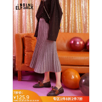 妖精的口袋针织半身裙2019秋冬季新款气质鱼尾包臀裙时尚百褶裙女