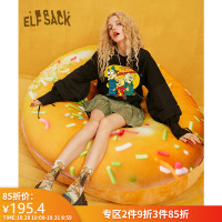 妖精的口袋waitmore长袖卫衣2019秋季新款女chic慵懒风宽松上衣潮