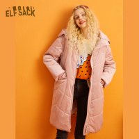 妖精的口袋很仙丝绒棉服2019冬季新款女ins韩版宽松长款棉衣外套