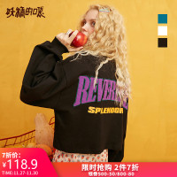 妖精的口袋waitmore宽松韩版印花卫衣2019秋季新款女ins长袖上衣