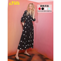 妖精的口袋复古波点v领连衣裙2020夏季新款女a字仙女法式桔梗裙子