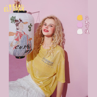 【新款】妖精的口袋亮片烫钻短袖T恤女2020夏季宽松ins潮韩版上衣