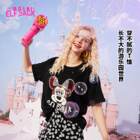 【新款】妖精的口袋黑色珠片绣短袖T恤女2020夏季宽松韩版ins上衣