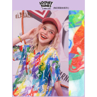 【兔八哥联名】妖精的口袋竹节棉短袖T恤女2020夏季新款宽松上衣