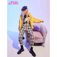 【新款】妖精的口袋格纹束脚哈伦裤女2020秋季薄款显瘦百搭裤子潮