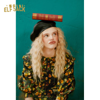 【新款】妖精的口袋泡泡袖碎花连衣裙女2020秋季复古法式气质裙子