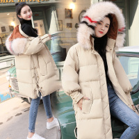 【COMEACROSS】2018年冬季羊绒女装中长款长款直筒百搭时尚潮流棉衣/棉服