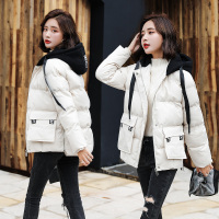 【COMEACROSS】休闲长袖短款棉衣/棉服2018年冬季潮流简约个性连帽纯色优雅