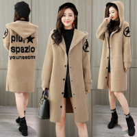 【COMEACROSS】毛呢外套2018年秋季潮流简约个性显瘦修身百搭格子长袖连帽