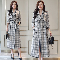 【COMEACROSS】风衣2018年秋季中长款口袋长袖显瘦修身百搭时尚简约个性纯色