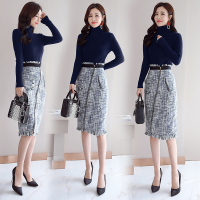 【COMEACROSS】2018年冬季休闲时尚高领长袖套装/套裙口袋