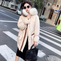 【COMEACROSS】纯色青春潮流时尚连帽拉链2018年冬季长袖中长款口袋