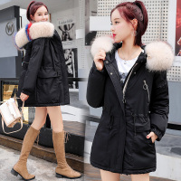 【COMEACROSS】棉衣/棉服纯色2018年冬季连帽潮流修身中长款保暖