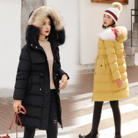 【COMEACROSS】2018年冬季棉衣棉服舒适长袖女长款连帽加厚保暖时尚