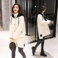 【COMEACROSS】羽绒服2018年冬季潮流简约个性长袖中长款纯色时尚