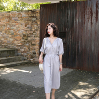 【COMEACROSS】中裙单排扣2019年夏季