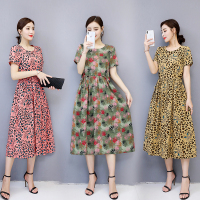 【COMEACROSS】连衣裙2019年夏季纯印花时尚简约个性百搭潮流中长款