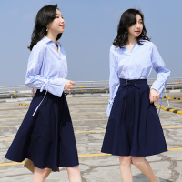 【秀衣记】简约舒适时尚潮流2019年春季套装/套裙长袖气质优雅