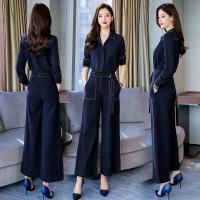 【秀衣记】潮流舒适时尚气质个性套装/套裙2019年春季修身优雅