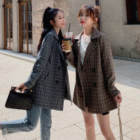 【秀衣记】秋装2019款女宽松大码闺蜜装中长款毛呢风衣春秋外套斗篷式韩版