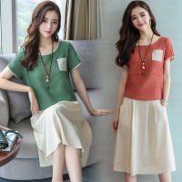 【秀衣记】套装/套裙2019年春季色时尚修身纯色气质韩版简约宽松潮流