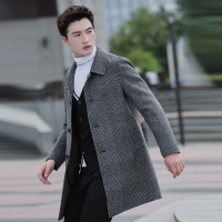 【COMEACROSS】双面呢长款千鸟格