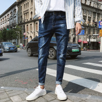 【秀衣记】秋冬季牛仔裤男青年修身小脚显瘦原宿风长裤子韩版潮流