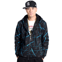 【秀衣记】大码男士羊羔绒加厚开衫卫衣加肥加大号外套宽松帽衫潮