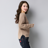 【COMEACROSS】套头甜美中老年针织衫(秋季长袖修身开叉时尚气质街头