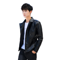 【COMEACROSS】街头潮流机车男皮衣时尚韩版修身皮衣男港风优质皮夹克