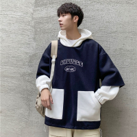 【COMEACROSS】2019连帽学生情侣长袖绣花加绒卫衣大码外套