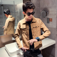 【秀衣记】2019网红社会精神小伙修身韩版夜店皮衣夹克外套男