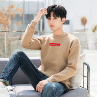 【秀衣记】2019男士圆领人物针织衫毛衣男