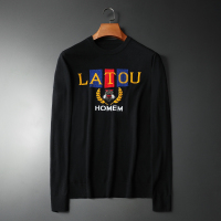 【秀衣记】毛衣男2019秋冬新款针织衫男羊毛衫黑色平铺