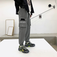 【COMEACROSS】港风秋季工装裤男潮牌潮流韩版宽松休闲裤子