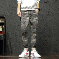 【COMEACROSS】迷彩个性大码日系宽松休闲裤潮裤男