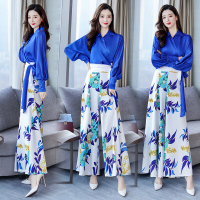 【COMEACROSS】套装/套裙2019年秋季休闲时尚潮流圆领长袖印花舒适
