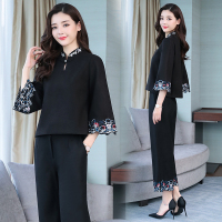 【COMEACROSS】2019春时尚套装中国风女装民国风两件套旗袍少女复古中式套装