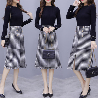 【COMEACROSS】两件套秋装女2019新款早秋连衣裙女神范洋气套装毛衣裙子