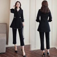 【COMEACROSS】2019秋季新款潮流时尚休闲二件套装裤套装西装套装小西服套装