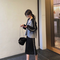 【秀衣记】网红洋气2019早秋新款韩版减龄显瘦卫衣+半身裙两件套女