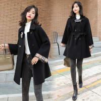 【秀衣记】时尚潮流舒适毛呢外套长袖2019年秋季双排扣优雅