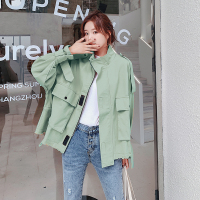 【秀衣记】数据已测三色工装风衣短外套Q03