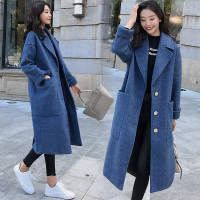 【秀衣记】时尚优雅宽松个性拼色减龄other/其他常规通勤毛呢外套