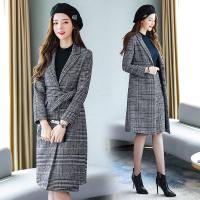 【COMEACROSS】2019年轻盈柔和大方毛呢外套格子时尚