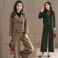 【COMEACROSS】2019年秋季纯色长裤长袖百搭舒适简约时尚都市青春流行套装/套裙