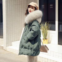 【秀衣记】羽绒服女2019新款白鸭绒中长款韩版超大毛领潮宽松时尚冬装外套女