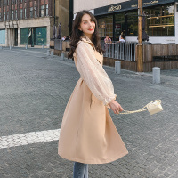【秀衣记】时尚潮流舒适风衣2019年秋季中长款双排扣优雅气质